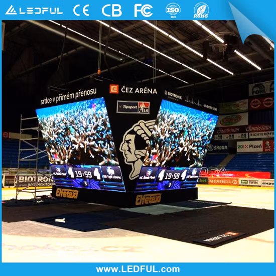 Display surround per stadio di calcio a colori DIP P10 pubblicitario a LED